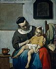 Gabriel Metsu Famous Paintings - The Sick Child